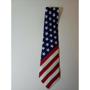 Men's Red White Blue Patriotic Tie